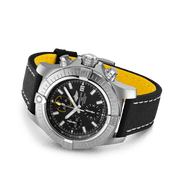  Shop Authentic Breitling Avenger Chronograph 45mm Black Dial Black Leather Strap Watch for Men - A13317101B1X1 - Luxxuri