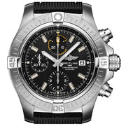  Shop Authentic Breitling Avenger Chronograph 45mm Black Dial Black Leather Strap Watch for Men - A13317101B1X1 - Luxxuri