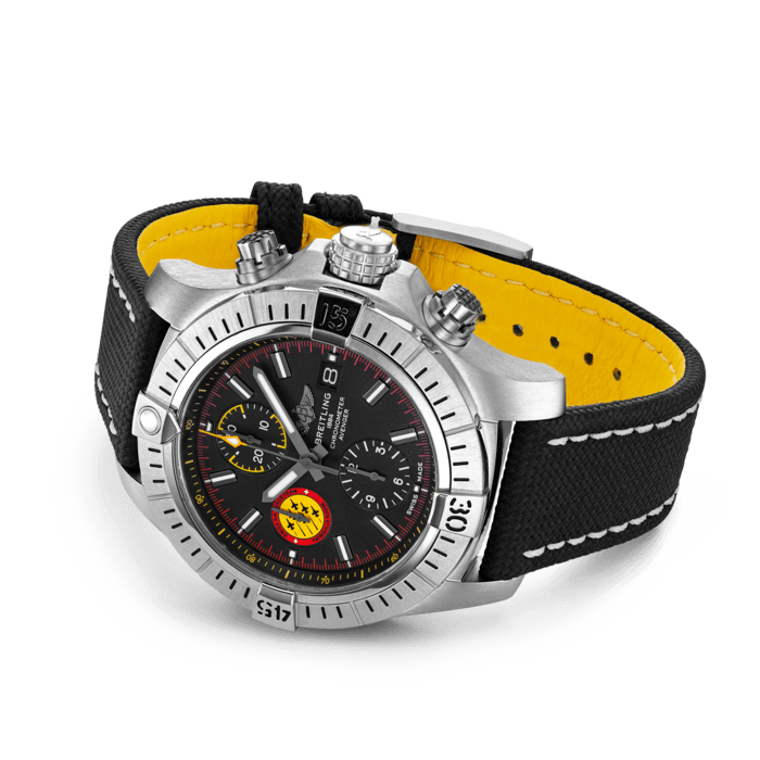  Shop Authentic Breitling Avenger Chronograph 45mm Swiss Air Force Team Black Dial Black Nylon Strap Watch for Men - A133171A1B1X1 - Luxxuri