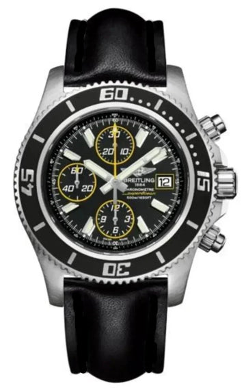  Shop Authentic Breitling Superocean Chronograph II Black Dial 44mm Automatic Mens Watch - A1334102/BA82 - Luxxuri
