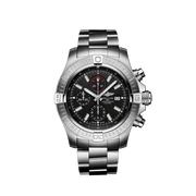  Shop Authentic Breitling Super Avenger Chronograph 48 Black Dial Silver Steel Strap Watch for Men - A13375101B1A1 - Luxxuri