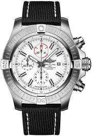 Shop Authentic Breitling Super Avenger Chronograph 48 White Dial Black Nylon Strap Watch for Men - A133751A1A1X1 - Luxxuri