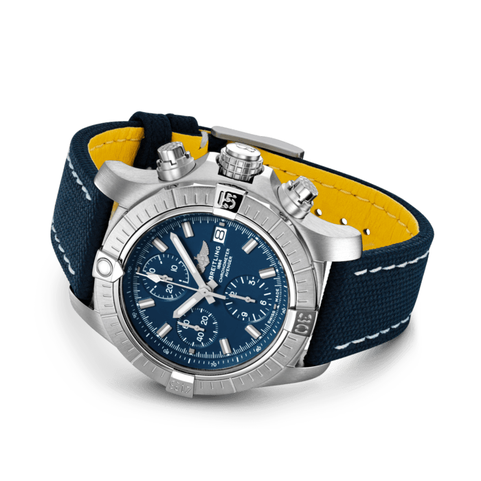  Shop Authentic Breitling Avenger Chronograph 43 Blue Dial Blue Nylon Strap Watch for Men - A13385101C1X1 - Luxxuri
