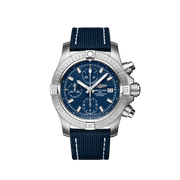  Shop Authentic Breitling Avenger Chronograph 43 Blue Dial Blue Nylon Strap Watch for Men - A13385101C1X1 - Luxxuri