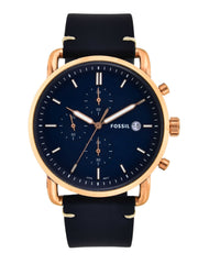  Shop Authentic Fossil The Commuter Blue Dial Blue Leather Strap Watch for Men - FS5404 - Luxxuri