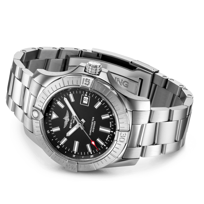  Shop Authentic Breitling Avenger Automatic 43mm Black Dial Silver Steel Strap Watch for Men - A17318101B1A1 - Luxxuri