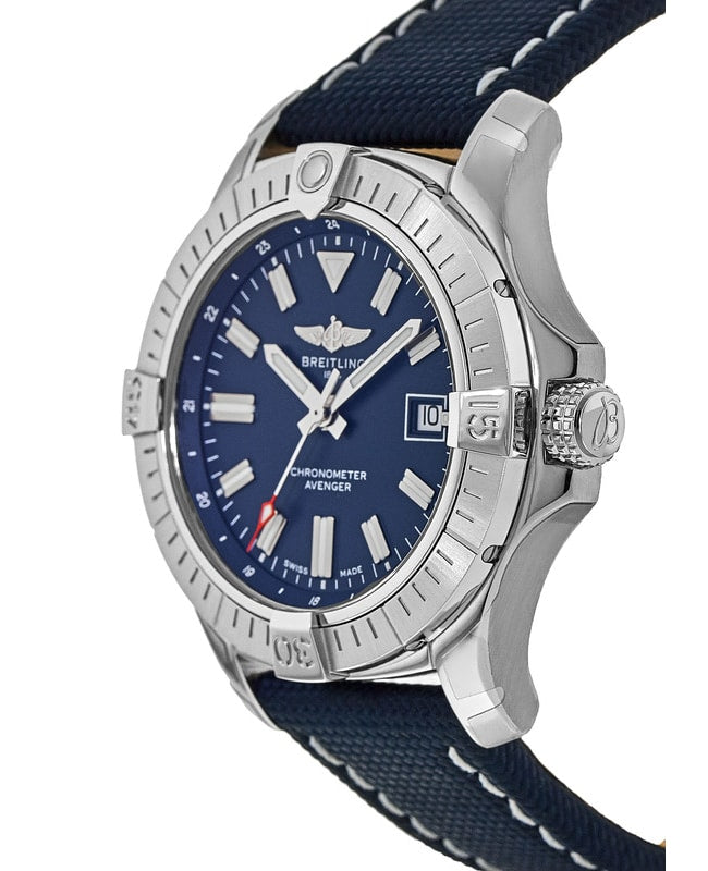  Shop Authentic Breitling Avenger Automatic 43 Blue Dial Blue Nylon Strap Watch for Men - A17318101C1X1 - Luxxuri