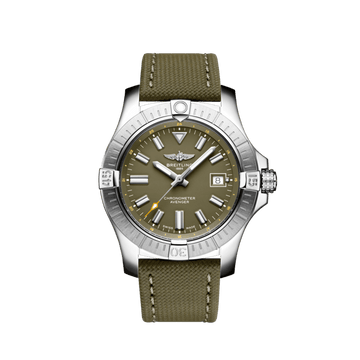  Shop Authentic Breitling Avenger Automatic GMT 43 Green Dial Green Nylon Strap Watch for Men - A17318101L1X1 - Luxxuri