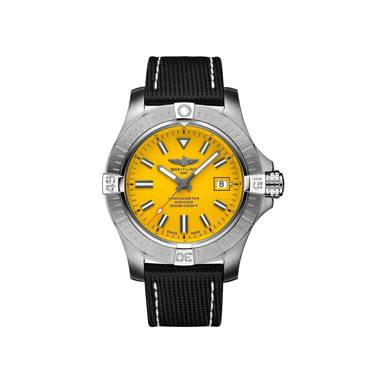  Shop Authentic Breitling Avenger Automatic 45 Seawolf Yellow Dial Black Nylon Strap Watch for Men - A17319101I1X1 - Luxxuri