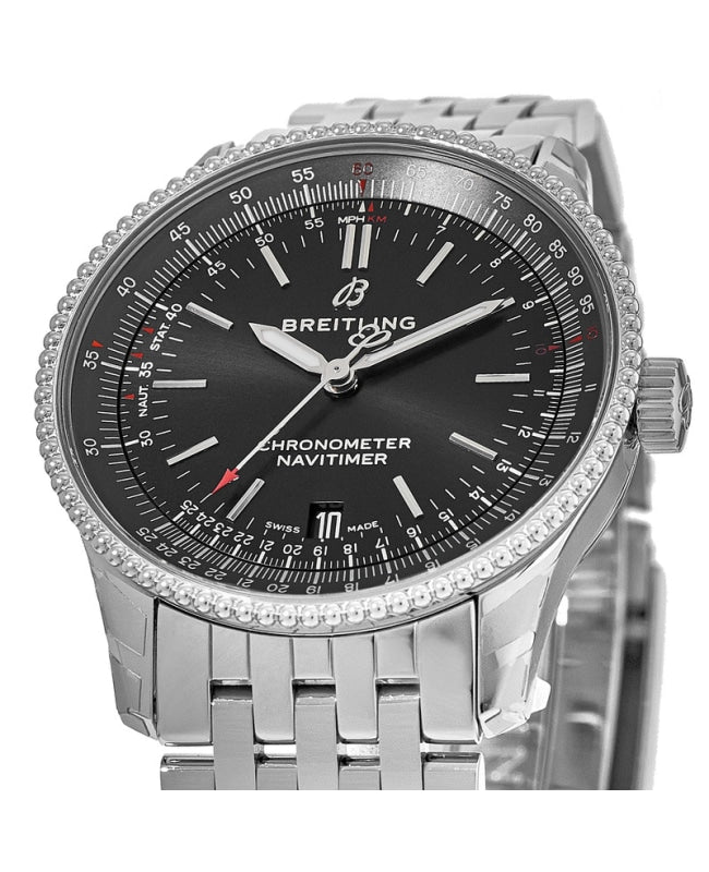  Shop Authentic Breitling Navitimer Automatic 38mm Black Dial Stainless Steel Mens Watch - A17325241B1A1 - Luxxuri