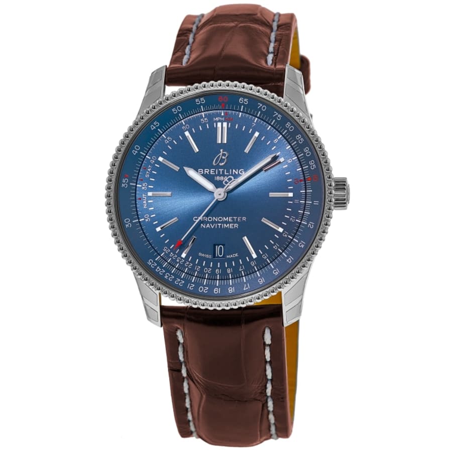  Shop Authentic Breitling Navitimer 1 Automatic 41mm Blue Dial Brown Steel Strap Watch for Men - A17326161C1P1 - Luxxuri
