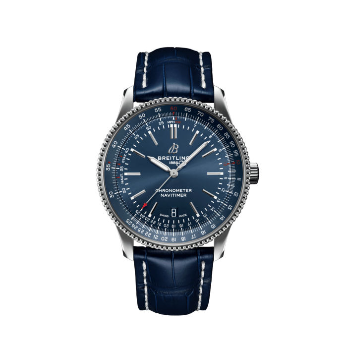  Shop Authentic Breitling Navitimer Automatic 41 Blue Dial Blue Leather Strap Watch for Men - A17326161C1P3 - Luxxuri