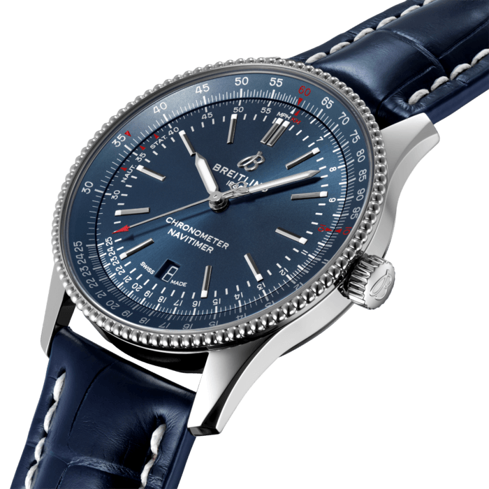  Shop Authentic Breitling Navitimer Automatic 41 Blue Dial Blue Leather Strap Watch for Men - A17326161C1P3 - Luxxuri
