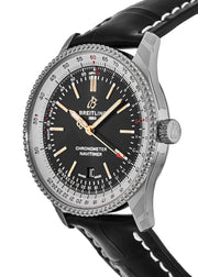  Shop Authentic Breitling Navitimer 1 Automatic 41mm Black Dial Black Leather Strap Mens Watch - A17326211B1P1 - Luxxuri