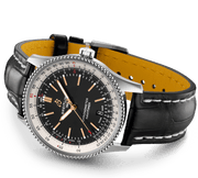 Shop Authentic Breitling Navitimer 1 Automatic 41mm Black Dial Black Leather Strap Mens Watch - A17326211B1P2 - Luxxuri