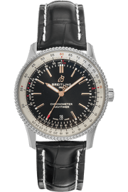  Shop Authentic Breitling Navitimer 1 Automatic 41mm Black Dial Black Leather Strap Mens Watch - A17326211B1P2 - Luxxuri