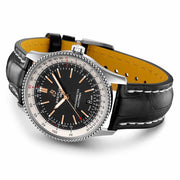  Shop Authentic Breitling Navitimer 1 Automatic 41mm Black Dial Black Leather Strap Mens Watch - A17326211B1P1 - Luxxuri