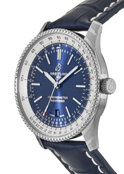  Shop Authentic Breitling Navitimer 1 Automatic 41mm Blue Dial Blue Leather Strap Mens Watch - A17326211C1P4 - Luxxuri
