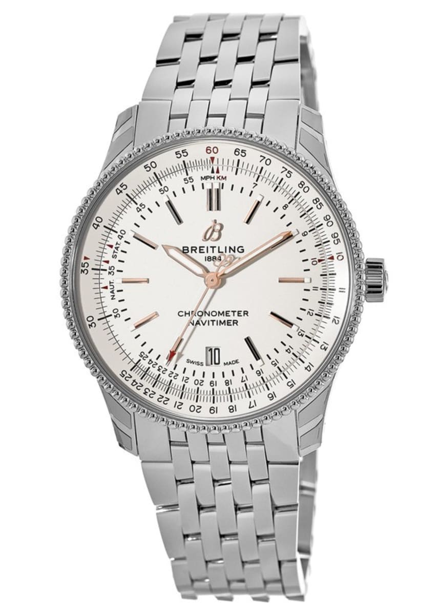  Shop Authentic Breitling Navitimer Automatic 41mm White Dial Stainless Steel Mens Watch - A17326211G1A1 - Luxxuri