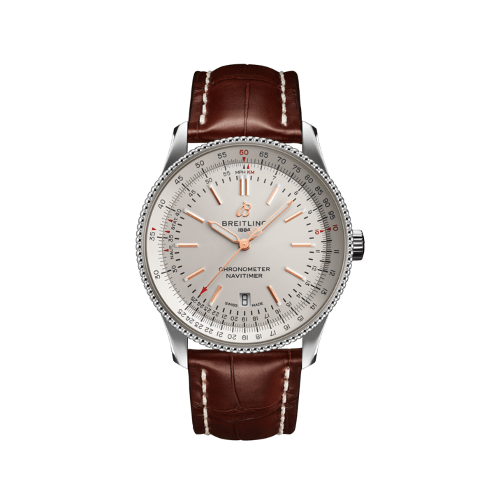  Shop Authentic Breitling Navitimer Automatic 41mm Brown Leather Strap Mens Watch - A17326211G1P1 - Luxxuri