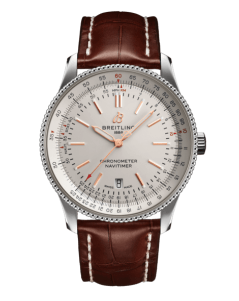  Shop Authentic Breitling Navitimer 1 Automatic 41mm White Dial Brown Leather Strap Mens Watch - A17326211G1P1 - Luxxuri
