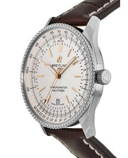  Shop Authentic Breitling Navitimer Automatic 41 White Dial Brown Leather Strap Watch for Men - A17326211G1P2 - Luxxuri