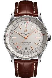  Shop Authentic Breitling Navitimer Automatic 41 White Dial Brown Leather Strap Watch for Men - A17326211G1P2 - Luxxuri