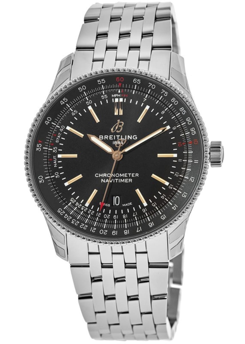  Shop Authentic Breitling Navitimer Automatic 41mm Black Dial Silver Steel Strap Watch for Men - A17326241B1A1 - Luxxuri