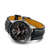  Shop Authentic Breitling Automatic 41mm Black Dial Black Leather Strap Watch for Men - A17326241B1P1 - Luxxuri