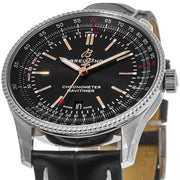  Shop Authentic Breitling Automatic 41mm Black Dial Black Leather Strap Watch for Men - A17326241B1P1 - Luxxuri