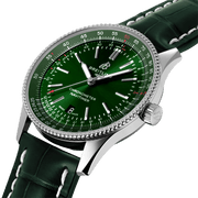  Shop Authentic Breitling Navitimer Automatic 41mm Green Dial Green Leather Strap Watch for Men - A17326361L1P1 - Luxxuri
