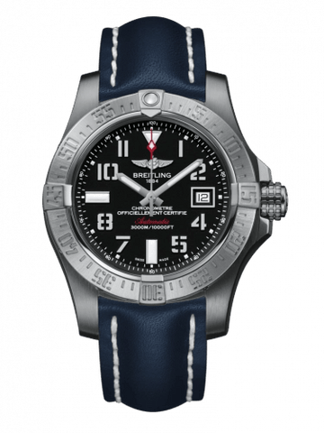  Shop Authentic Breitling Avenger II Seawolf Stainless Steel 45mm Blue Leather Strap Mens Watch - A1733110/BC31/112X - Luxxuri
