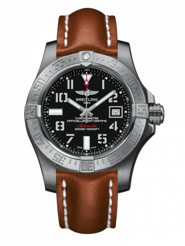  Shop Authentic Breitling Avenger II Seawolf Stainless Steel 45mm Volcano Black Leather Strap Mens Watch - A1733110/BC31/434X - Luxxuri