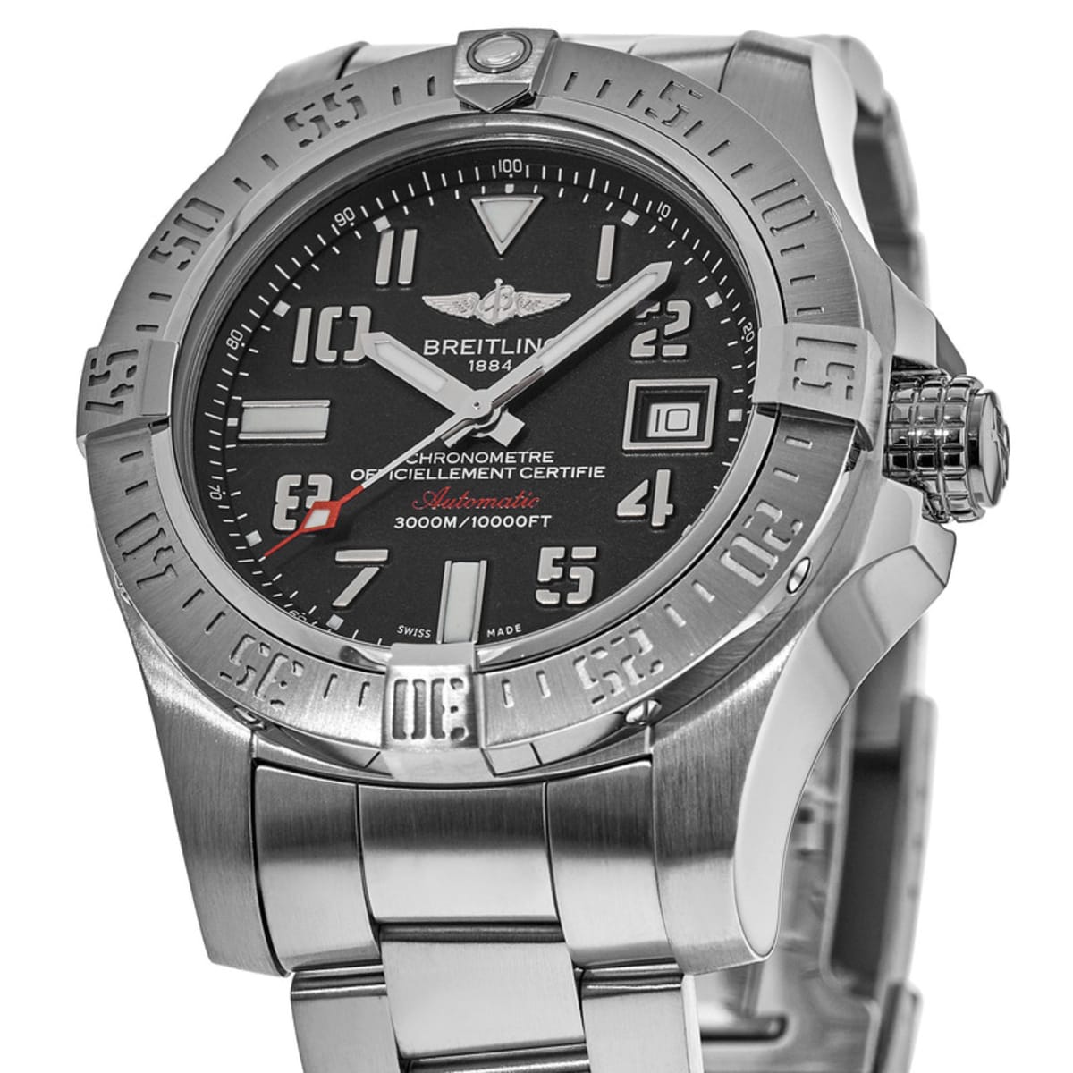 Shop Authentic Breitling Avenger II Seawolf 45mm Grey Dial Silver Steel Strap Mens Watch - A1733110/F563 - Luxxuri