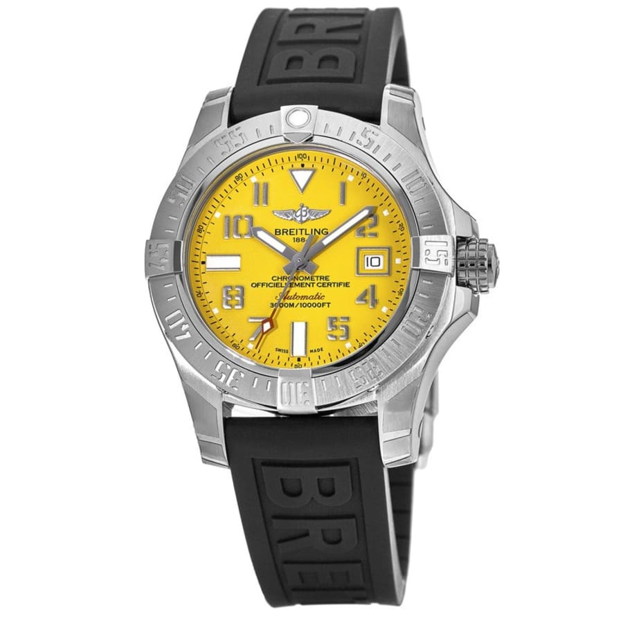 Shop Authentic Breitling Avenger II Seawolf Yellow Dial Mens Watch - A1733110/I519/153S - Luxxuri