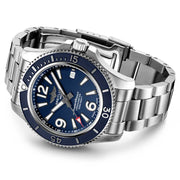  Shop Authentic Breitling Superocean Automatic 42mm Blue Dial Silver Steel Strap Watch for Men - A17366D81C1A1 - Luxxuri