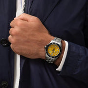  Shop Authentic Breitling Superocean Automatic 44mm Yellow Dial Silver Steel Strap Watch for Men - A17375211/1A1 - Luxxuri