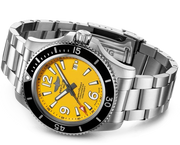  Shop Authentic Breitling Superocean Automatic 44mm Yellow Dial Silver Steel Strap Watch for Men - A17375211/1A1 - Luxxuri