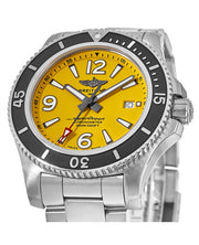  Shop Authentic Breitling Superocean II Automatic 44mm Yellow Dial Silver Steel Strap Watch for Men - A17367021I1A1 - Luxxuri