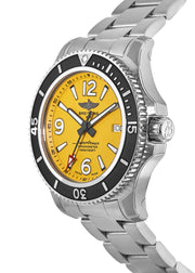  Shop Authentic Breitling Superocean II Automatic 44mm Yellow Dial Silver Steel Strap Watch for Men - A17367021I1A1 - Luxxuri