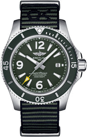  Shop Authentic Breitling Superocean Automatic 44mm Outerknown Green Dial Green Nylon Strap Watch for Men - A17367A11L1W1 - Luxxuri