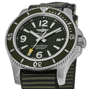  Shop Authentic Breitling Superocean Automatic 44mm Outerknown Green Dial Green Nylon Strap Watch for Men - A17367A11L1W1 - Luxxuri
