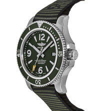  Shop Authentic Breitling Superocean Automatic 44mm Outerknown Green Dial Green Nylon Strap Watch for Men - A17367A11L1W1 - Luxxuri