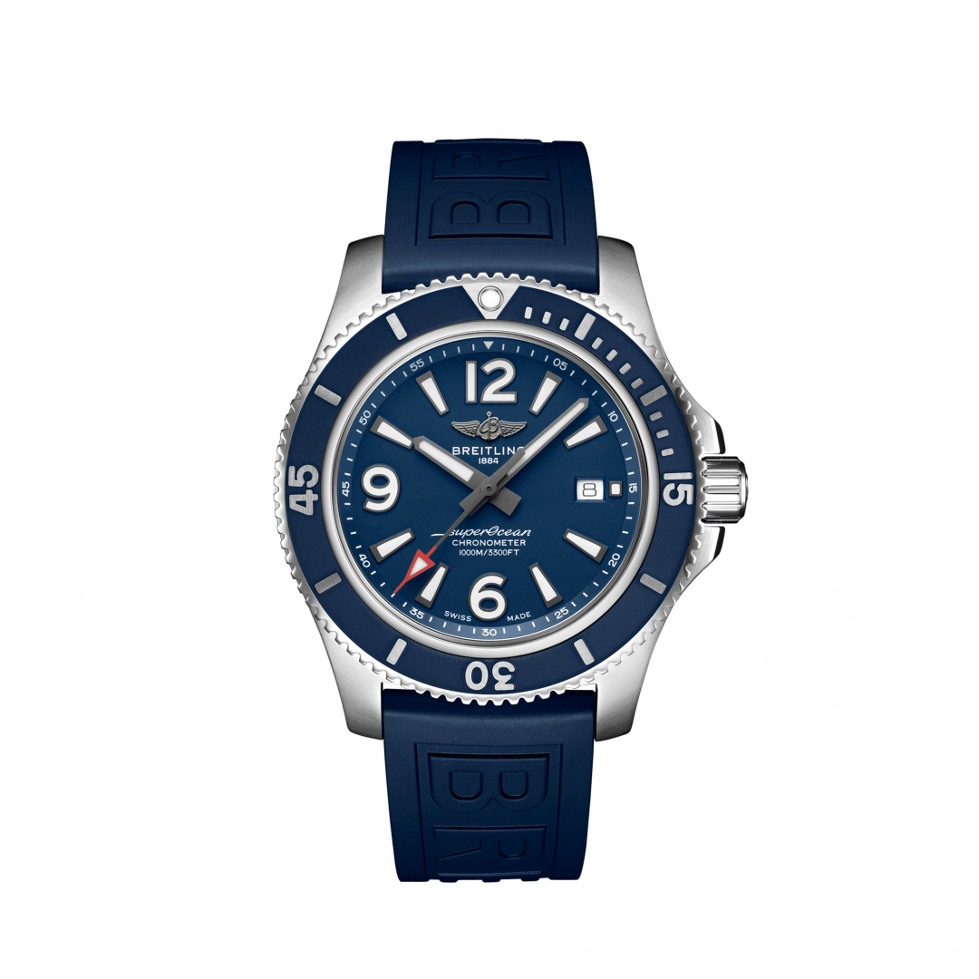  Shop Authentic Breitling Superocean 44mm Automatic Blue Dial Blue Rubber Strap Watch for Men - A17367D81C1S2 - Luxxuri