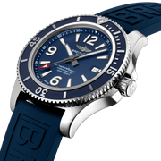 Shop Authentic Breitling Superocean 44mm Automatic Blue Dial Blue Rubber Strap Watch for Men - A17367D81C1S2 - Luxxuri