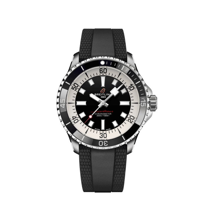  Shop Authentic Breitling Superocean Automatic 42 Black Dial Black Rubber Strap Watch for Men - A17375211B1S1 - Luxxuri