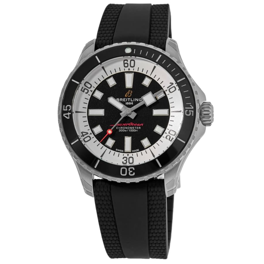  Shop Authentic Breitling Superocean Automatic 42 Black Dial Black Rubber Strap Watch for Men - A17375211B1S1 - Luxxuri