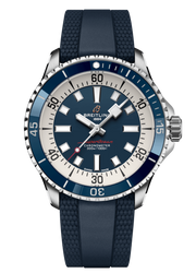  Shop Authentic Breitling Superocean Automatic 42mm Blue Dial Blue Rubber Strap Watch for Men - A17375E71C1S1 - Luxxuri