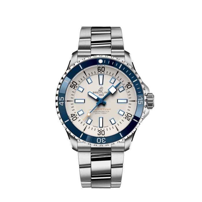  Shop Authentic Breitling Superocean Automatic 42 White Dial Green Silver Steel Strap Watch for Men - A17375E71G1A1 - Luxxuri