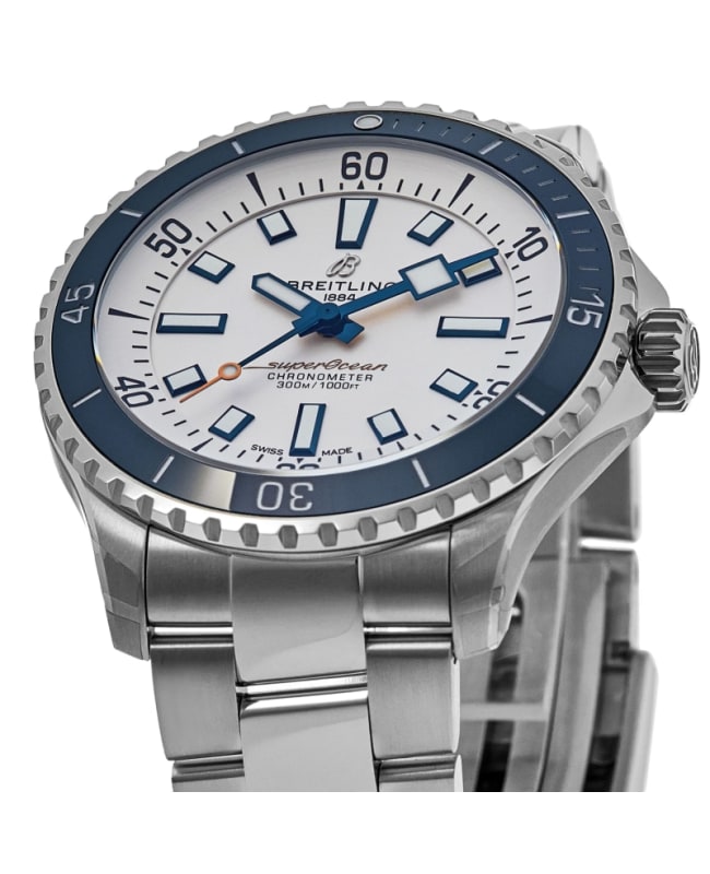 Shop Authentic Breitling Superocean Automatic 42 White Dial Green Silver Steel Strap Watch for Men - A17375E71G1A1 - Luxxuri